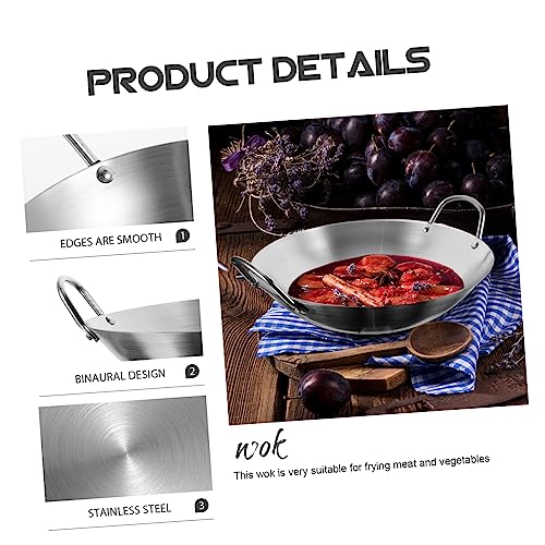Wok de acero inoxidable Ciieeo para cocina miniatura 6