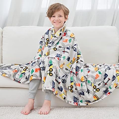 softan Truck Fleece Blanket for Kids Cover
