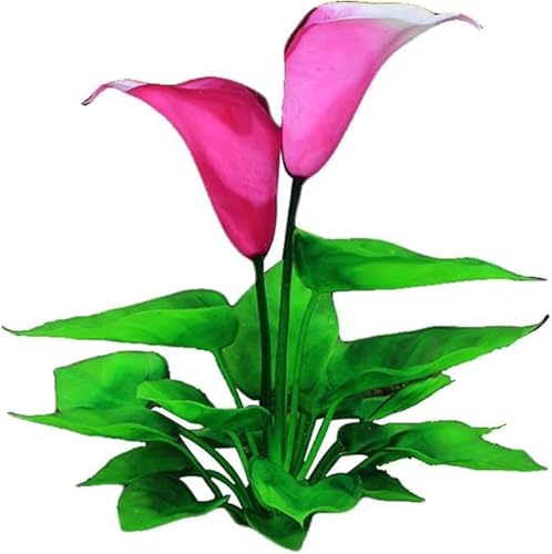Flower Aquarium Decoration Artificial Aquatic Plant Waterweed Craft Silk Plastic Plants,Artificial Fish Tank Decorations,Used for Household and Office Simulation Hydroponic,Aquarium Plants