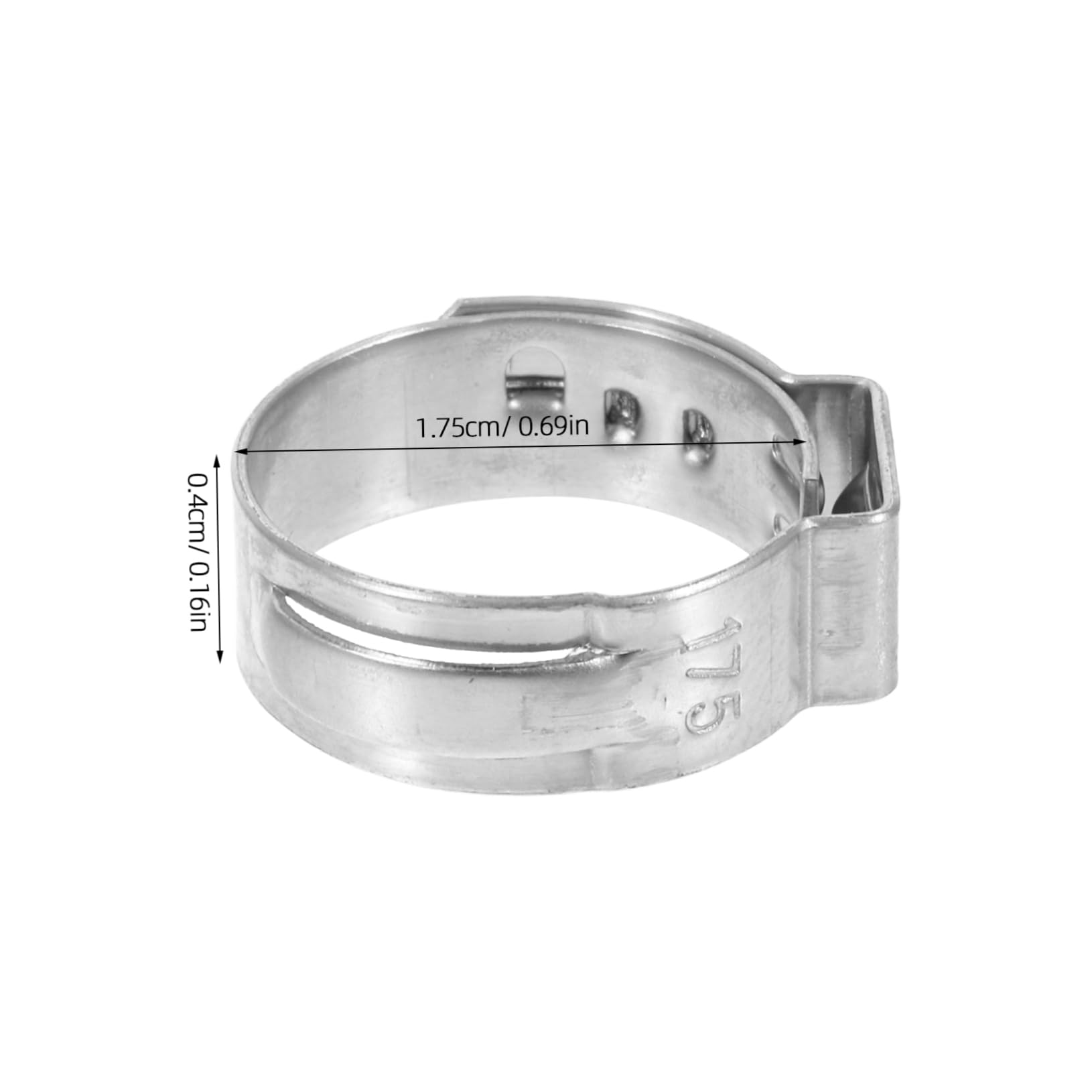 FUNOMOCYA Quick Install Ear Clamp Set 10pcs Stainless Steel Single Ear Hose Clamp for Automotive Use