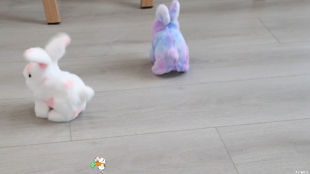 Amazon.com: Easfan Easter Rabbit Pink Plush Jumping Spotted Rabbit