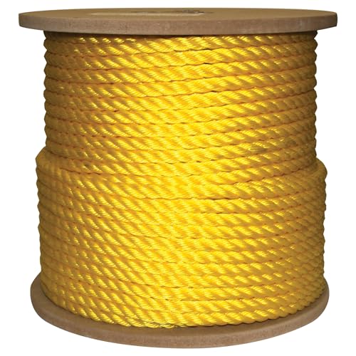 Rope King TP-12400Y Twisted Poly Rope, 1/2 inch x 400 feet, Yellow