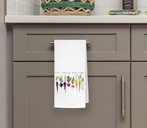 Qodung Let's For Each Other Positive Quote Soft Absorbent Kitchen Towels Dishcloths 16X24 Inch,Gardening Vegetable Carrot Decorative Absorbent Drying Cloth Hand Towels Tea Towels For Bathroom Kitchen #TOP1