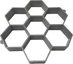 Forma Colmeia Molde Piso de Concreto 30x30x4,5cm para Caminho de Pedras, Jardim, Calçada e Quintal – Molde Easy Piso Reutilizável para Fazer Pisos Decorativos de Concreto e Cimento em Casa