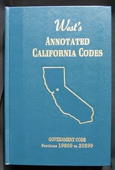 Hardcover West's Annotated California Codes (WHOLE SET OF 231 VOLUMES, Including Forms & Indexes, & Pocket Parts up to 2000) Book