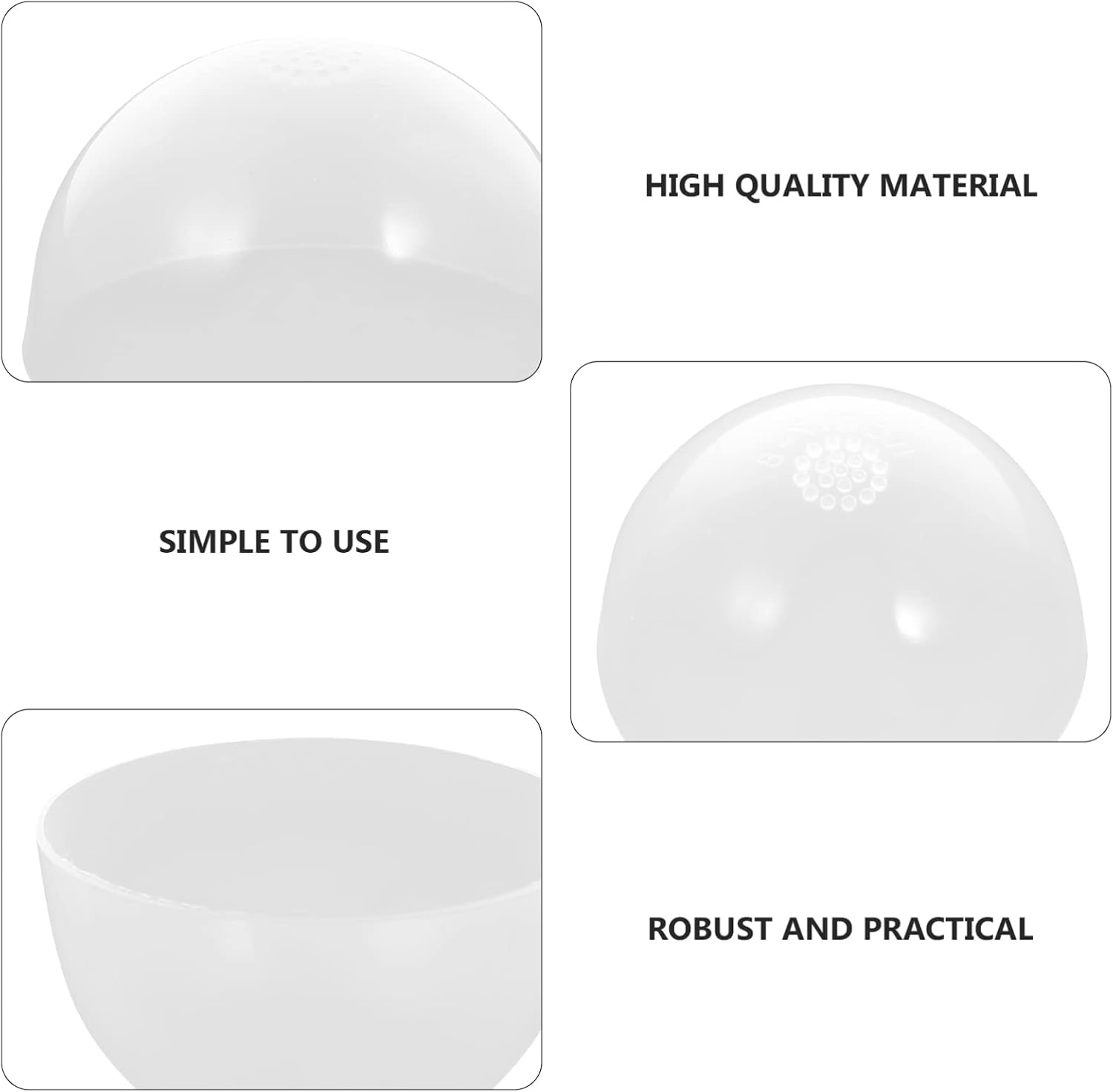 EXCEART 2Pcs Transparent 1/4 Silicone Wig Cap 1/4 BJD SD Doll Cover Anti-Slip Silicone Hair Wigs Cover for Doll Making