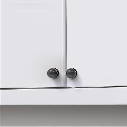 Miniatura 6 de Paquete de 12 pomos de gabinete de cocina negro mate de 34 pulgadas (0.748 in) de un solo agujero, manijas de puerta de gabinete y tiradores para