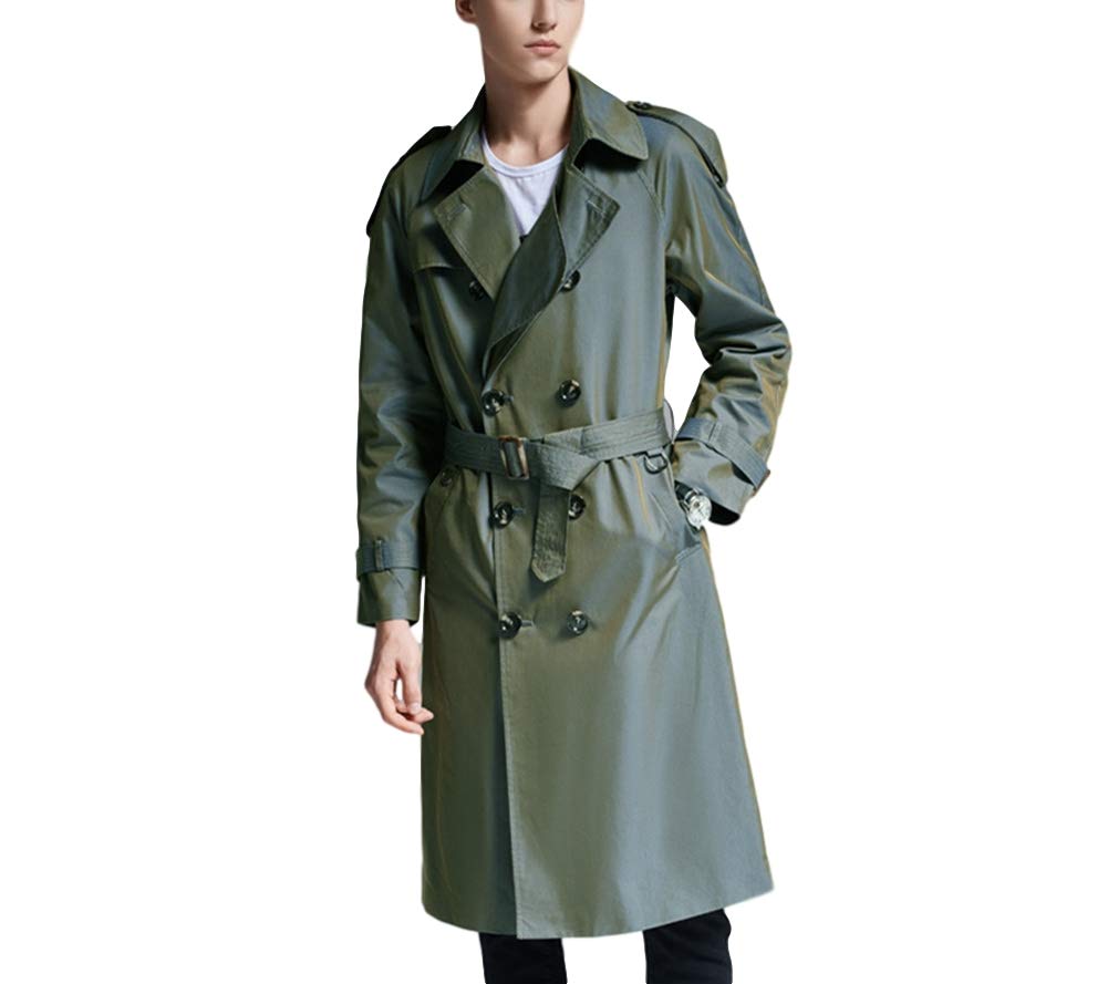 Amazon | [JINLUN] トレンチコート メンズ 玉虫色 ロングコート