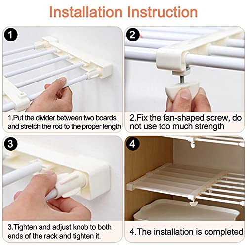 Adjustable Extendable Shelf Compartment for Wardrobe Shelf Divider for Closet Telescopic Cabinets for Wardrobe Kitchen - Image 4