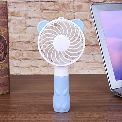 TOPREDO® Portable Cute Bear Handheld Fan 4 Speed Strong Wind Mini USB Strong Wind 3 Hours Runtime Fan for Girls,Women,Travel,Office,Outdoor (Pink)