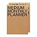 JSTORY Medium Personal Monthly Planner X2 14 Sheets x 2 Kraft
