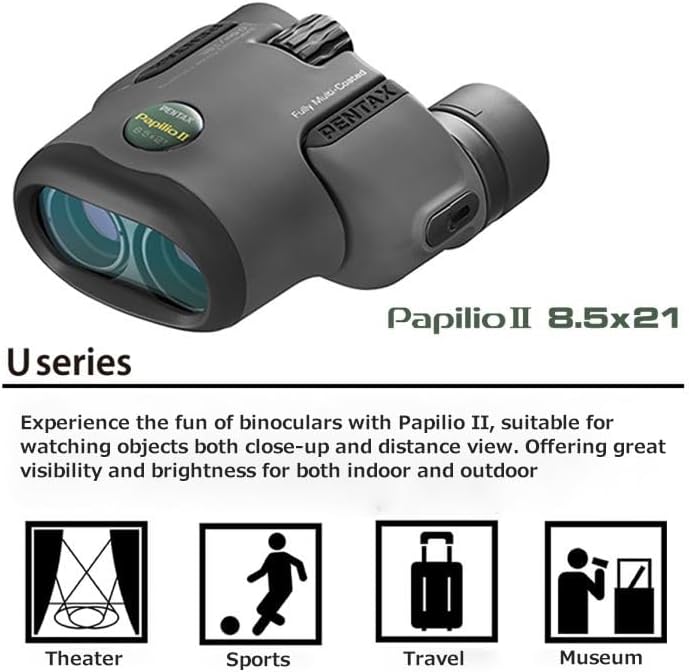 Pentax 8.5x21 U-Series Papilio II Binocular suitable for watching objects both close-up and far away - Image 2