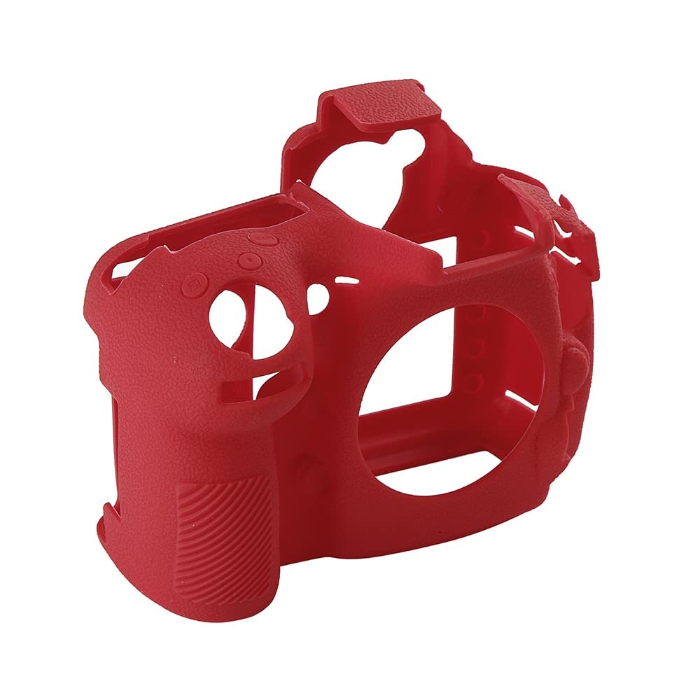 Custodia per fotocamera Borsa in silicone morbido rosso anti-scivolo Texture Armatura Skin Body Cover Protector per Nikon D810 fotocamera digitale
