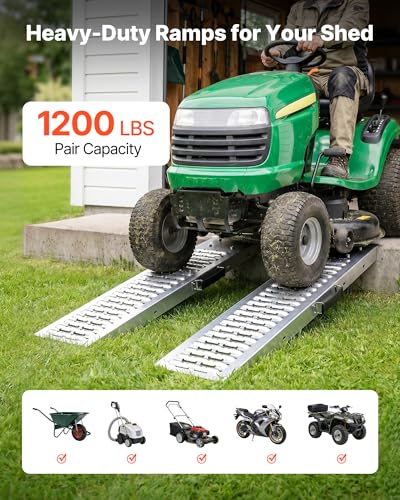 Rampas VEVOR para remolques, 2 piezas 39 x 9 in, acero resistente miniatura 2