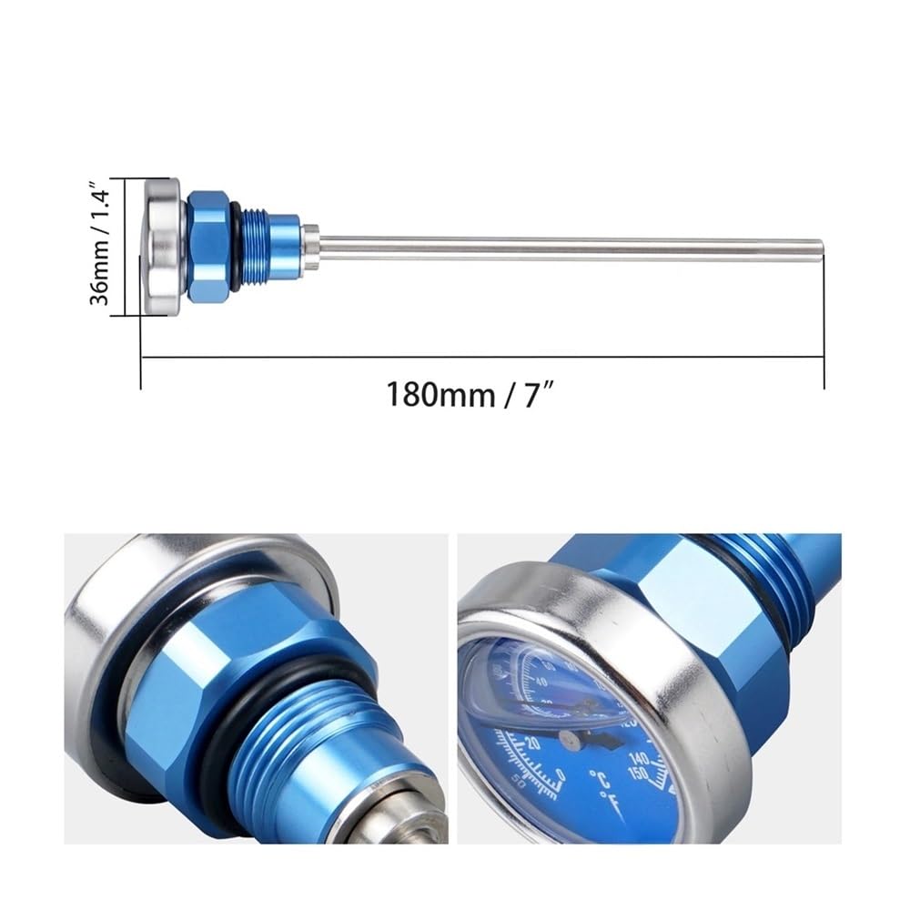 Varilla Nivel Aceite Motocicleta con Medidor Temperatura para DR-Z 400 400E 400S 400SM para DRZ400 para DRZ400E para DRZ400S para DRZ400SM 2000-2024 Aceite Varilla(Color6)