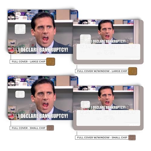 Bankruptcy Credit Card Skin Debit Card Stickers for Key, Debit, Credit, Bank Card 4PCS Card Skin for Adults2