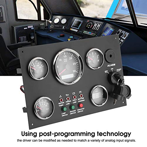 Multimeterpaneel, Dashboardinstrument Voor Boten, Motortoerental, Oliedruk, Watertemperatuur, Spanningsweergave Met Rode Achtergrondverlichting Voor Campers/boten. 12V/24V - Image 5