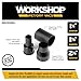 WORKSHOP Wet/Dry Vacs Vacuum Accessories WS25055A Wet/Dry Shop Vacuum Attachment Adapter Combo Kit for Wet Dry Vacuum Cleaners, Connect Vacuum Hoses and Parts, 3-Piece Kit