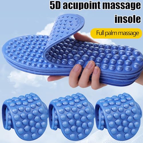 1 par plantillas azul amortiguación masaje para zapatos miniatura 4