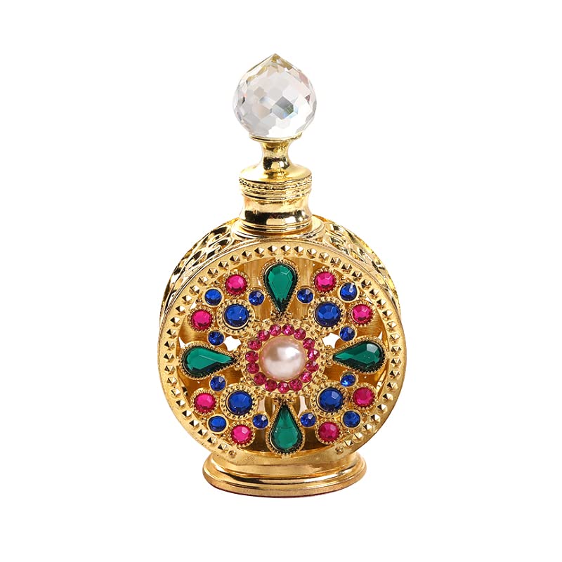 Zénitude Glassworks Arabic Style Decorative Perfume Bottle 15ml Gold