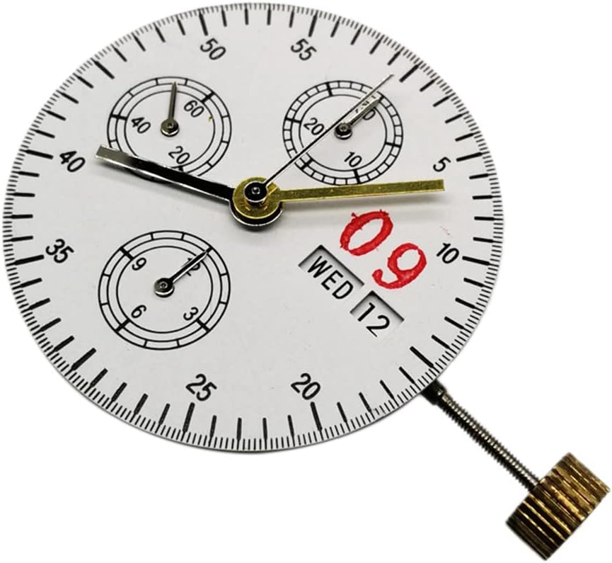 7750 7750 Dual Calendar Six Movement Accessories for High Precision Automatic Mechanical Movement, Silver
