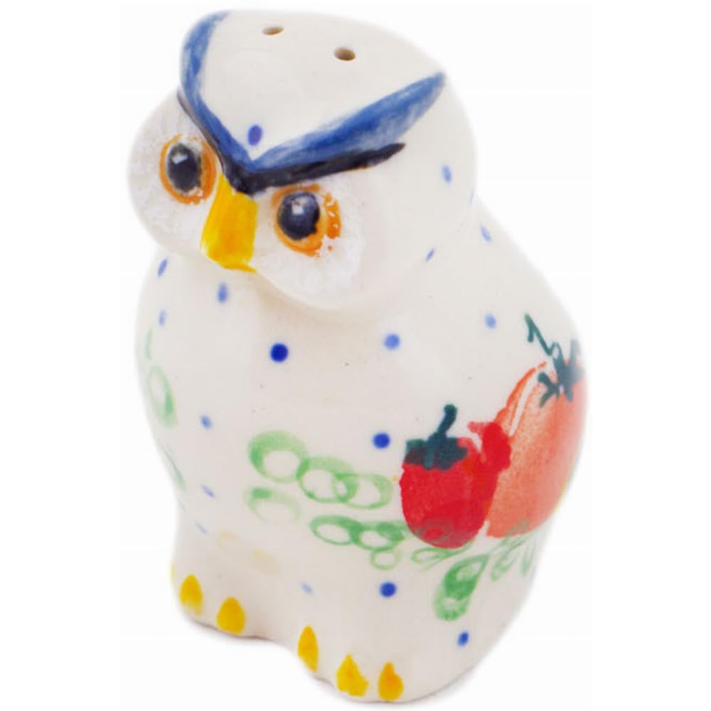 Authentic Polish Pottery Pepper Shaker Signature UNIKAT in Glorious Sequence Design Handmade in Boles?awiec Poland by Ceramika Artystyczna + Certificate of Authenticity