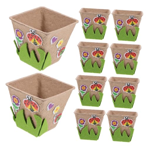 Kit d'artisanat pot en papier végétal avec drainage pour coupe de légumes enfants - 5