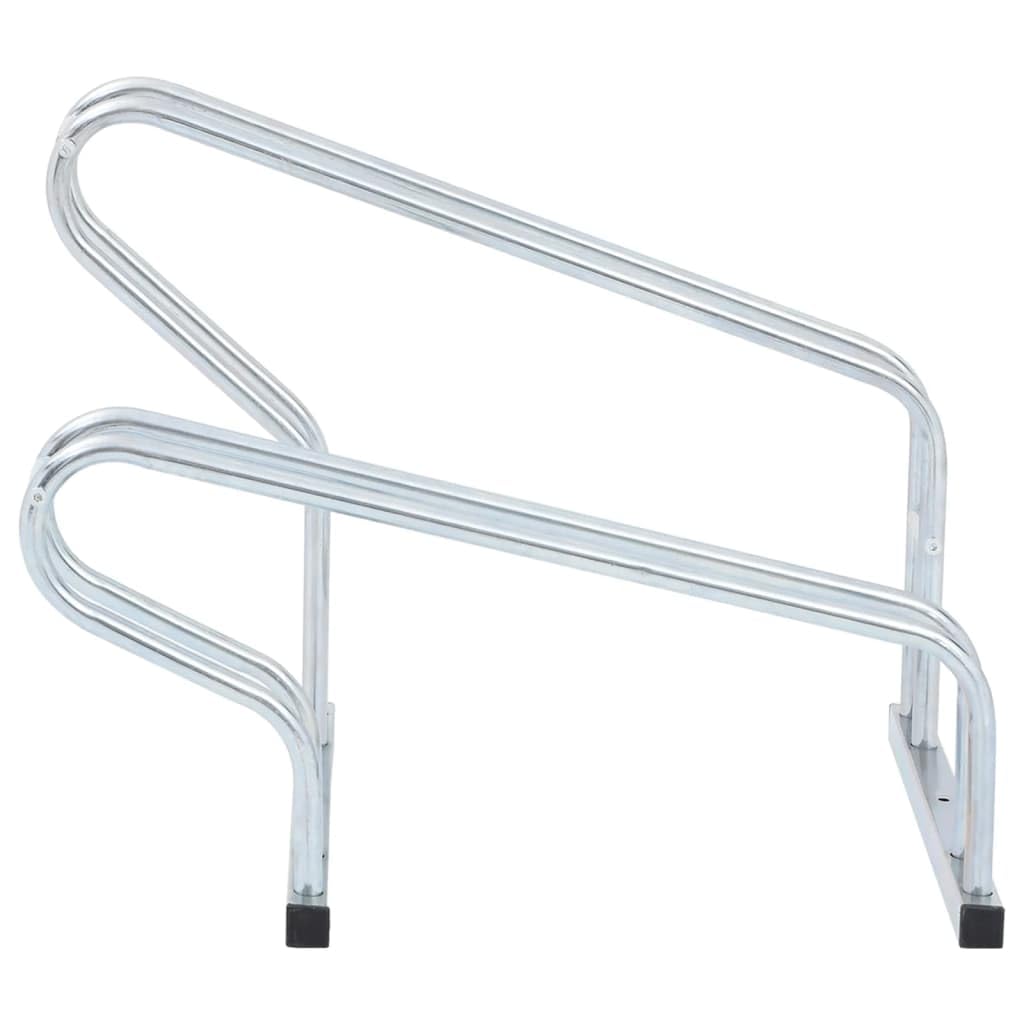 vidaXL Fahrradständer, Aufstellständer für 2 Fahrräder, Radständer Freistehend, Mehrfachständer Bodenständer Fahrradhalter, Verzinkter Stahl