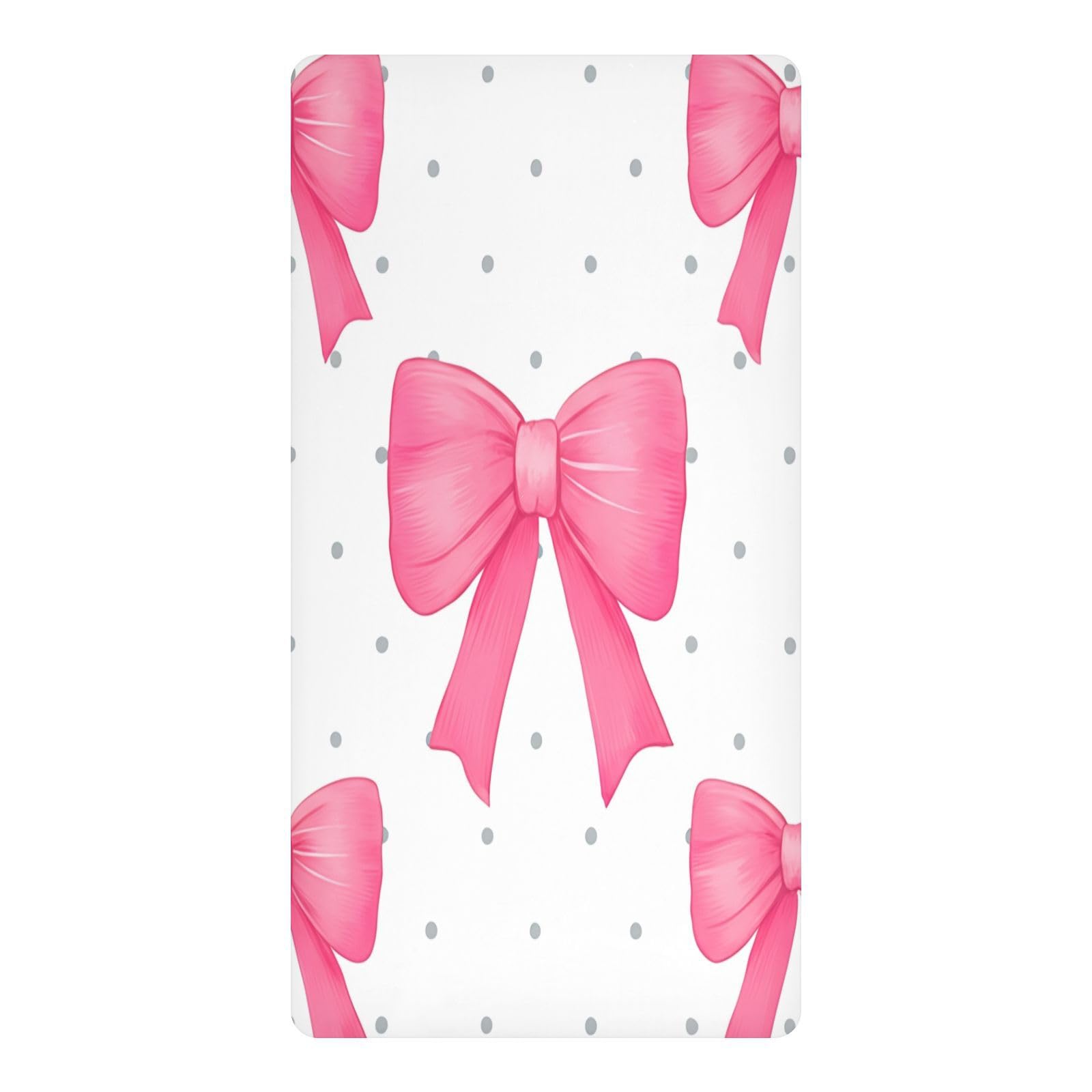 JiangGgen Bows Baby Crib Sheet Soft Breathable Playard Sheet-S