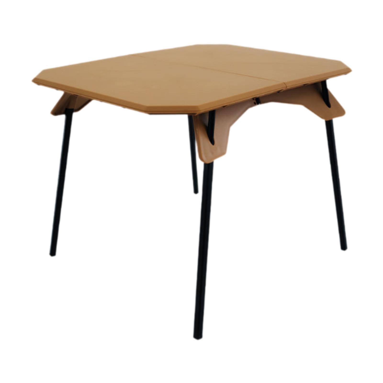 kowaku Compact Folding Table for Travel and Outdoor Use with Height Adjustment, Khaki