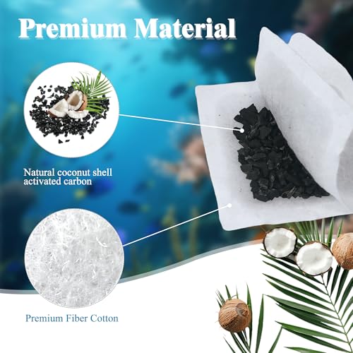Image of NEWKE 10Pcs XS Filter Cartridges for Tetra Whisper Extra Small Tanks Filter | Extra Small Activated Carbon Replacement Cartridge for Aquarium Kits up to 3 Gallons, Natural Coconut Shell Activated Carbon