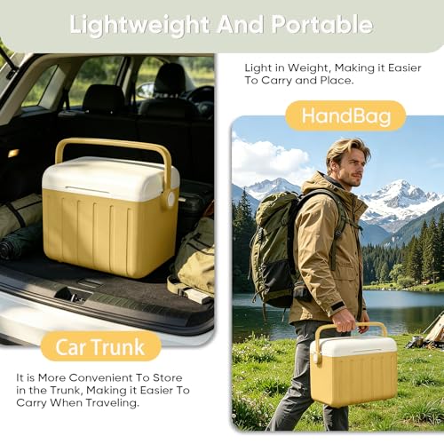 Image of 6Qt 13Qt 19Qt Northroad Camping Coolers,Stylish Macaron Color Durable Hard Cooler,Portable Insulated Ice Chest with 24 /48 Hour Ice Retention,Multi- Size for Camping,Picnic,Beach,Travel