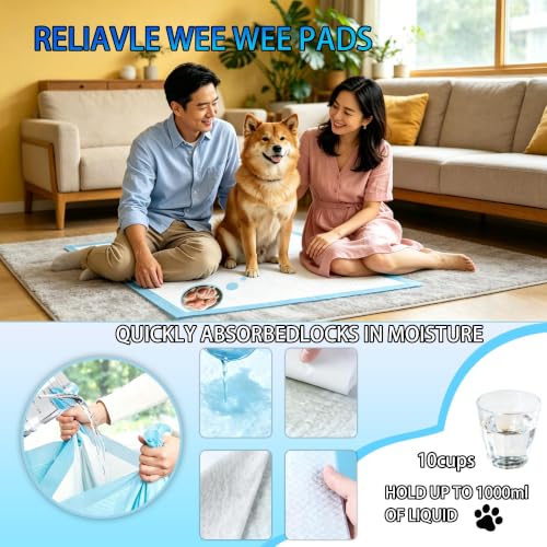 Image of XXXXL Puppy Pee Pads for Dogs 36 inchx55 inch 50 Count, Extra Large Dog Pee Pads, Leak-Proof & Super Absorbent Dog Pee Pads, Thicken Disposable Potty Pads Puppy Training Pads for Cats Rabbits