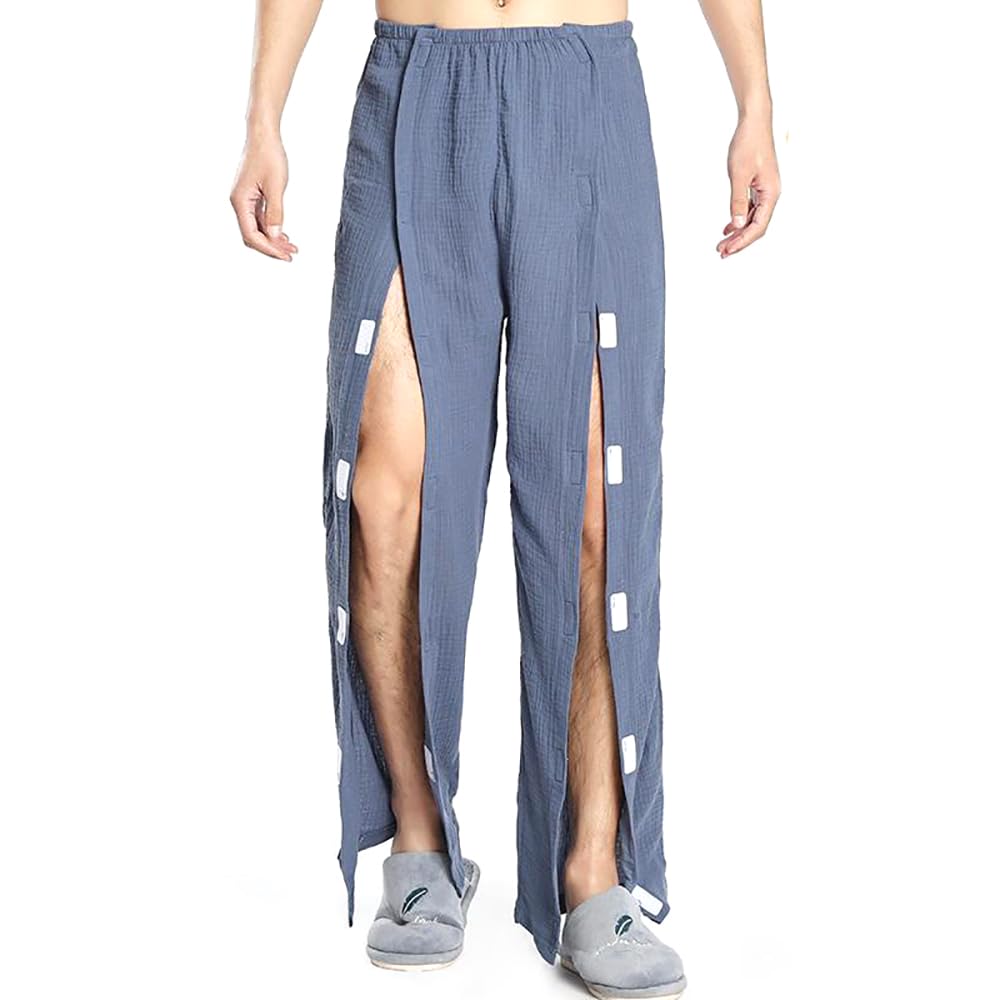 Ropa para Pacientes Masculinos, Traje De Paciente Postrado En Cama con, Fácil De Usar Y Quitar, Asistente De Enfermería Hospitalaria, para Parálisis, Ancianos, Discapacitados