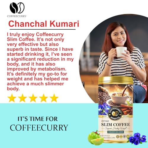 Image of COFFEECURRY Slim Coffee Tin Can (65 Grams) - Helps with Weight Management and a Slimmer Body | Premium Arabica Coffee Powder