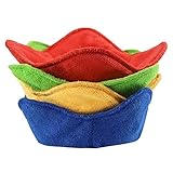 MEMQUQ Microwave Insulating Sleeves & Holders for Hot Bowls, Set of 4, Protect Hands from Heat, Safe Bowl Cozy, Multipurpose Heat Proof Plate Holder (Red, Green, Yellow, Blue)