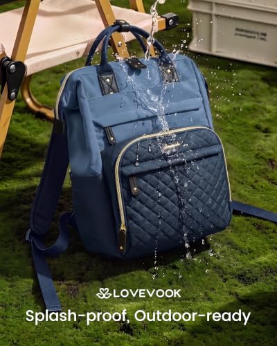 Image of LOVEVOOK Laptop Backpack Women Quilted Teacher Nurse Work Backpack Purse
