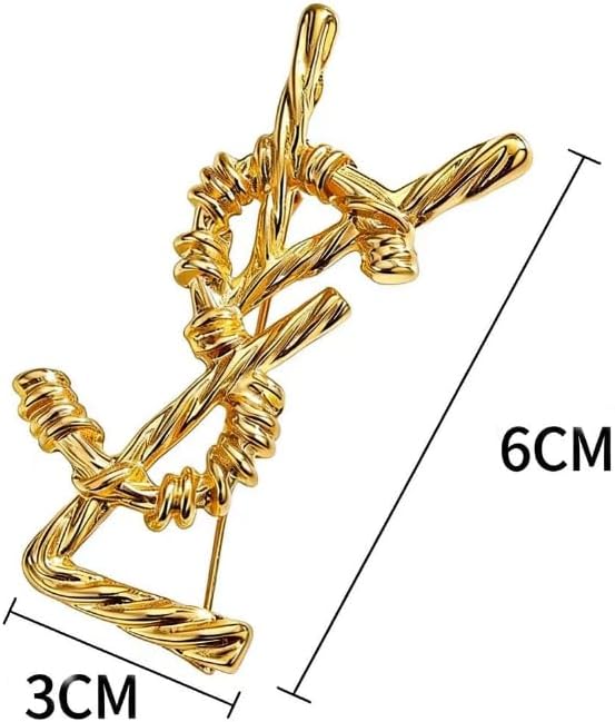Gold-Tone Abstract Knot Brooch for Women, Vintage Style Twisted Metal Pin, Elegant Scarf Shawl Collar Brooch, Fashion Jewelry Accessory for Dresses Coats Sweaters - Image 7