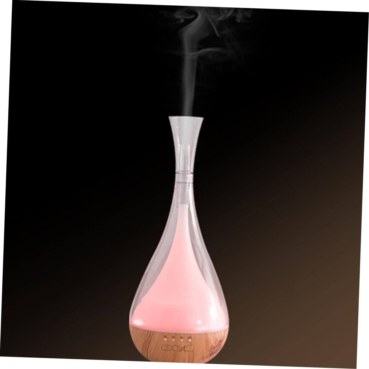 Hemobllo 1pezzi Diffusore di Aromi in Legno Umidificatore per Casa Luce Notturna Nebulizzatore per Aromaterapia per Aggiungere Umidità e Godersi una Vita