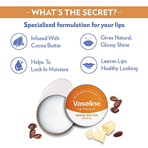 Vaseline-Lip-Tin-Cocoa-Butter-Infused-with-Cocoa-Butter-Extract-for-Healthy-Lips-Natural-Glossy-Shine-Moisturizes-Hydrates-Dry-Chapped-Lips-17g