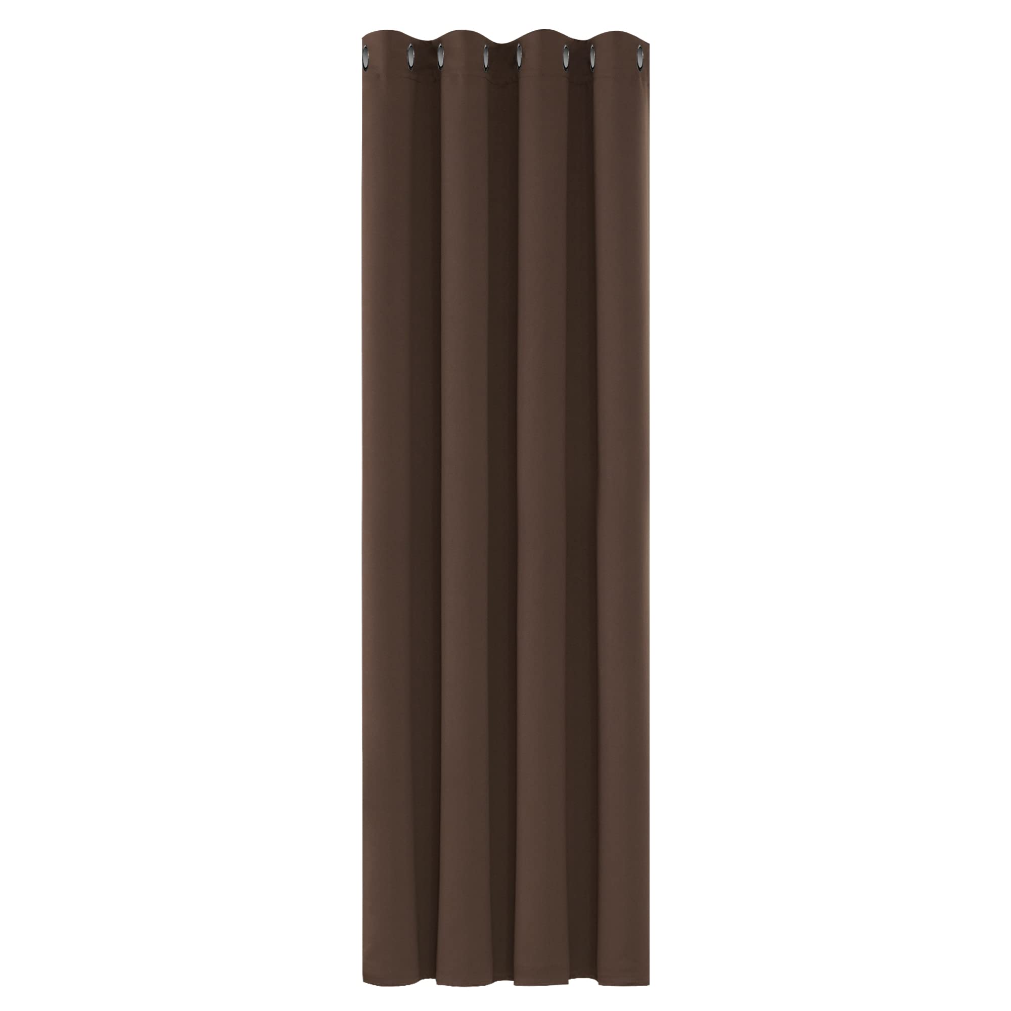 Deconovo Tende Oscuranti per Interni Cameretta Bambini 180 CM Altezza, Tenda Oscurante Termica Isolante con Anelli per Finestre Moderne 1 Pannello, 140x180 CM, Cioccolato