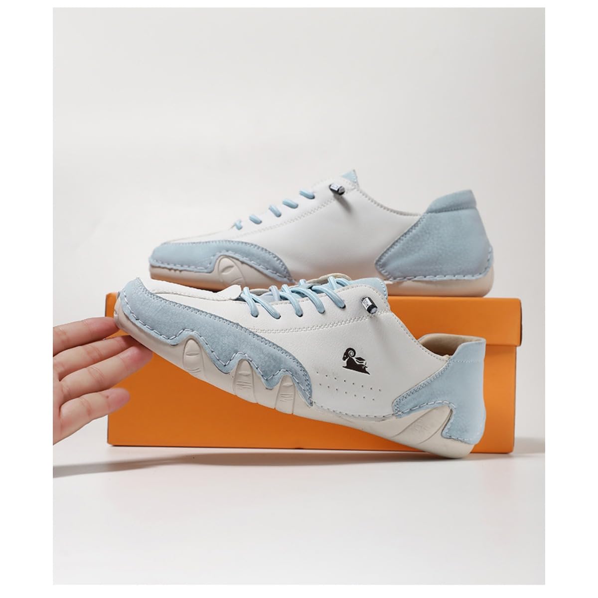 Handgefertigte Leder-Low-Top-Wanderschuhe für Herren und Damen