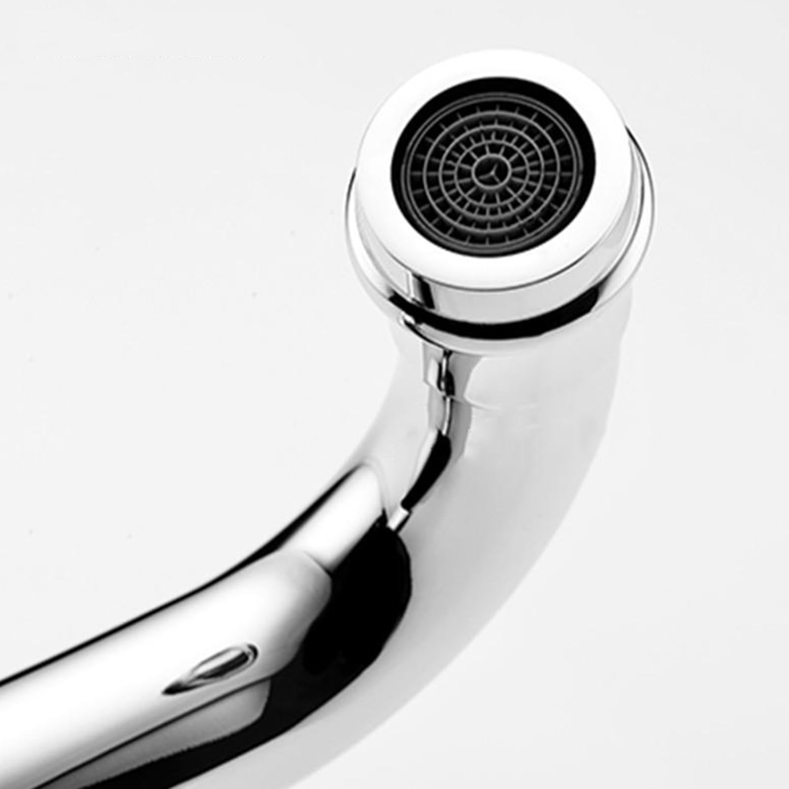 Miscelatore Cromato per lavabo da Bagno, Acqua Calda e Fredda, Maniglia Singola, in Ottone, 1 Foro