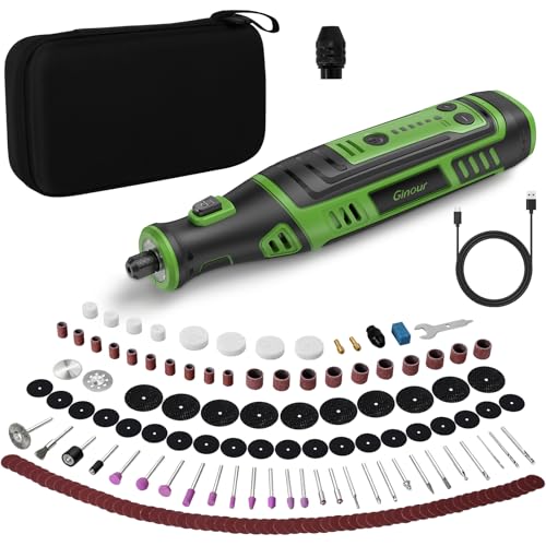 Ginour Outil Multifonction Sans Fil, 8V 2.0Ah Outils Rotatifs Multifonction avec Lumière LED, 5...