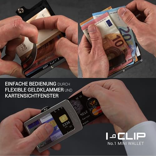 I-Clip Geldbörse mit Münzfach und Geldklammer – Slim Wallet