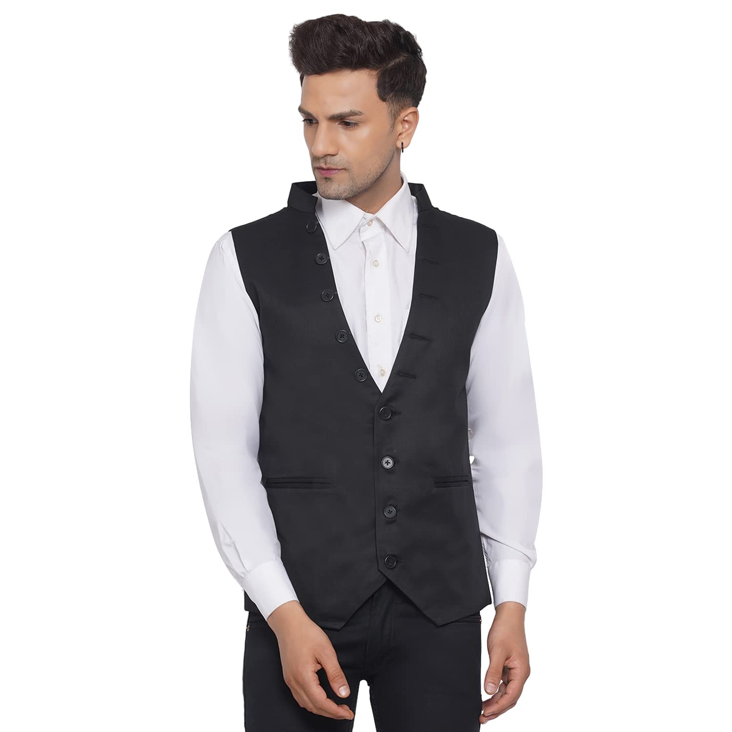 veera paridhaan Men's Solid Poly Cotton Waist Coat-picture-26