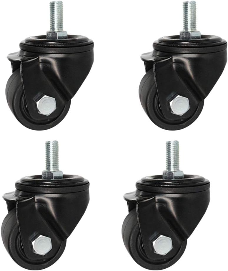 Universal Swivel Caster,Furniture Caster,Trolley Furniture Caster Replacement,Castor with Brake,Black,for Office Table Cabinet