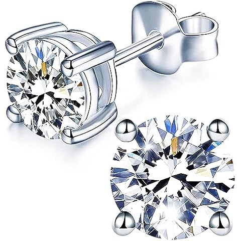YODEWA Earrings for Women Trendy Hypoallergenic 925 Sterling Silver Moissanite Earrings Studs Jewelry Gifts for Women/Mom - Moissanite 2CT Cover