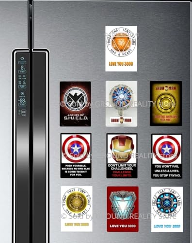 Image of Superhero Ironman Arc Reactor Nanotech Waterproof Digital Picture Magnet. Large Size 10cms x 7cms; Multi Color 1 Piece Ironman Arc Reactor Office Fridge Magnet. Iron Man Gift Souvenir AV-6