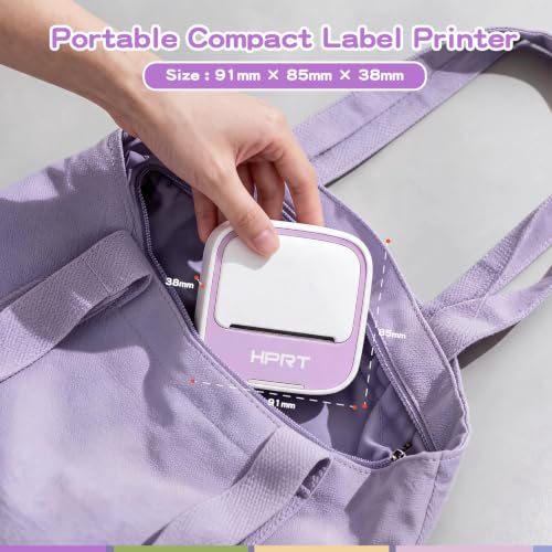 Image of HPRT S1 Bluetooth Thermal Label Printer,Portable Mini Inkless Sticker Maker | Label Maker with 1 Roll Paper,Compatible with iPhone&Android,for Home, School, Office, Travel, Kids. App with Templates